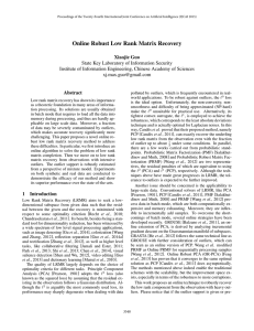 Online Robust Low Rank Matrix Recovery