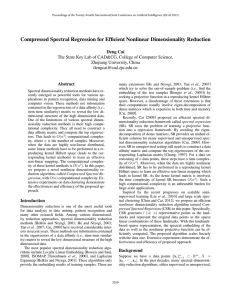 Compressed Spectral Regression for Efficient Nonlinear Dimensionality Reduction