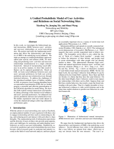 A Unified Probabilistic Model of User Activities