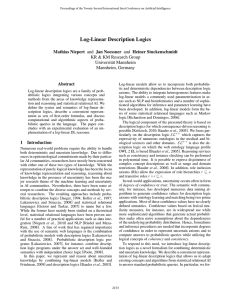 Log-Linear Description Logics