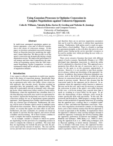 Using Gaussian Processes to Optimise Concession in