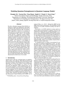 Modeling Quantum Entanglements in Quantum Language Models