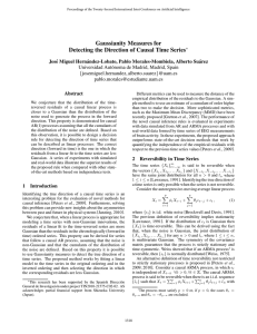 Gaussianity Measures for Detecting the Direction of Causal Time Series