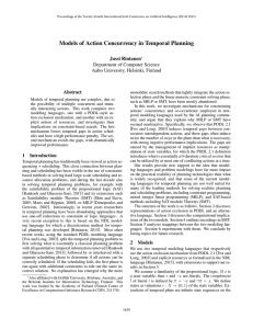 Models of Action Concurrency in Temporal Planning Jussi Rintanen