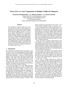 M X : Fast Computation of Multiple Conflicts for Diagnosis