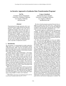 An Iterative Approach to Synthesize Data Transformation Programs