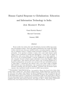 Human Capital Response to Globalization: Education and Information Technology in India