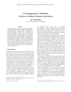 User Engagement on Wikipedia: Marc Miquel Ribé