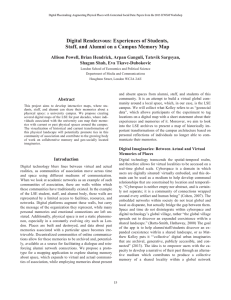 Digital Rendezvous: Experiences of Students, Shagun Shah, Eva Tkavc-Dubokovic