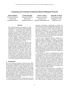 Composing and Verifying Commitment-Based Multiagent Protocols