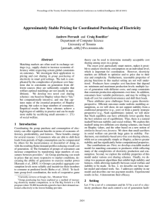 Approximately Stable Pricing for Coordinated Purchasing of Electricity