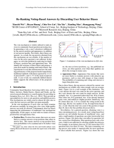 Re-Ranking Voting-Based Answers by Discarding User Behavior Biases