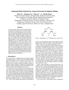 Automated Rule Selection for Aspect Extraction in Opinion Mining