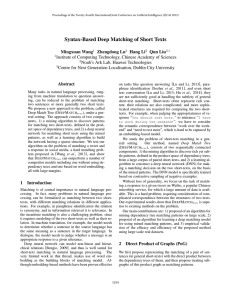 Syntax-Based Deep Matching of Short Texts