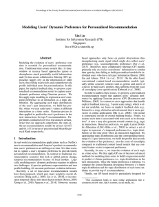 Modeling Users’ Dynamic Preference for Personalized Recommendation Xin Liu R)