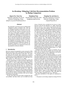 Ice-Breaking: Mitigating Cold-Start Recommendation Problem by Rating Comparison