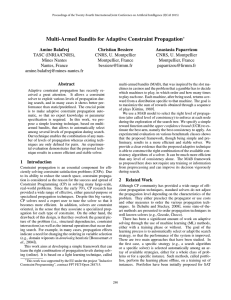 Multi-Armed Bandits for Adaptive Constraint Propagation