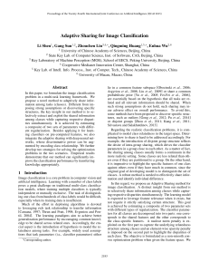 Adaptive Sharing for Image Classification Li Shen , Gang Sun , Zhouchen Lin