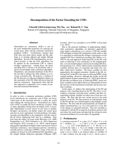 Decomposition of the Factor Encoding for CSPs