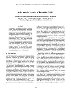 Active Imitation Learning of Hierarchical Policies