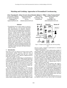 Matching and Grokking: Approaches to Personalized Crowdsourcing Peter Organisciak , Jaime Teevan