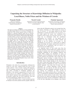 Unpacking the Structure of Knowledge Diffusion in Wikipedia: