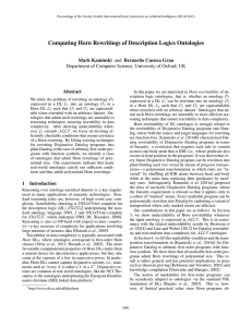 Computing Horn Rewritings of Description Logics Ontologies