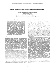 On the Testability of BDI Agent Systems (Extended Abstract)