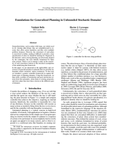 Foundations for Generalized Planning in Unbounded Stochastic Domains Vaishak Belle ∗