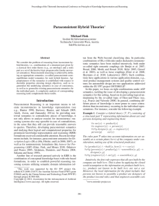 Paraconsistent Hybrid Theories Michael Fink