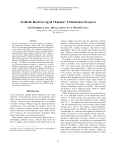 Aesthetic Interleaving of Character Performance Requests