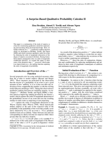 A Surprise-Based Qualitative Probability Calculus II