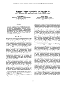 Practical Uniform Interpolation and Forgetting for Michel Ludwig Boris Konev