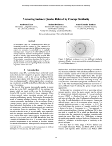 Answering Instance Queries Relaxed by Concept Similarity Andreas Ecke Rafael Pe ˜naloza