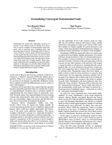 Formalizing Convergent Instrumental Goals Tsvi Benson-Tilsen Nate Soares