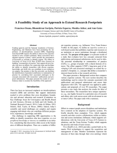 A Feasibility Study of an Approach to Extend Research Footprints