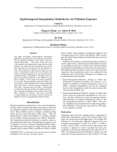 Spatiotemporal Interpolation Methods for Air Pollution Exposure Lixin Li