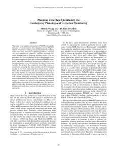 Planning with State Uncertainty via Contingency Planning and Execution Monitoring