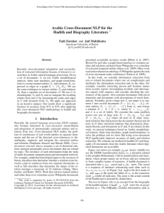 Arabic Cross-Document NLP for the Hadith and Biography Literature