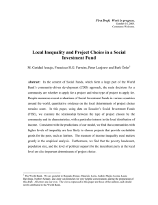 Local Inequality and Project Choice in a Social Investment Fund