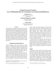 Virtual Facework Trainer: Use of Offendable Bots for Learning Cross-Cultural (Im)Politeness
