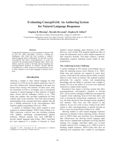 Evaluating ConceptGrid: An Authoring System Stephen B. Blessing , Shrenik Devasani