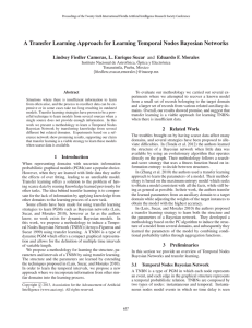 A Transfer Learning Approach for Learning Temporal Nodes Bayesian Networks