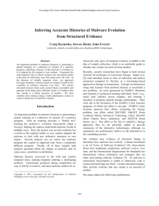 Inferring Accurate Histories of Malware Evolution from Structural Evidence