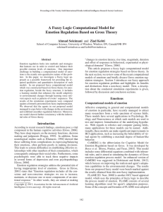 A Fuzzy Logic Computational Model for Ahmad Soleimani and Ziad Kobti