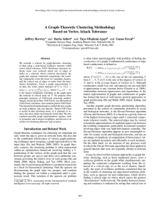 A Graph-Theoretic Clustering Methodology Based on Vertex Attack Tolerance Jeffrey Borwey