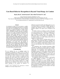 Case-Based Behavior Recognition in Beyond Visual Range Air Combat Hayley Borck