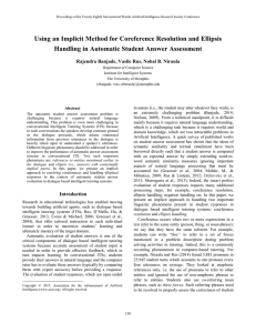 Using an Implicit Method for Coreference Resolution and Ellipsis