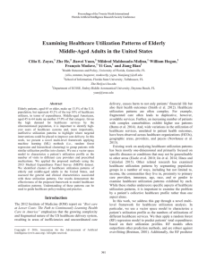 Examining Healthcare Utilization Patterns of Elderly