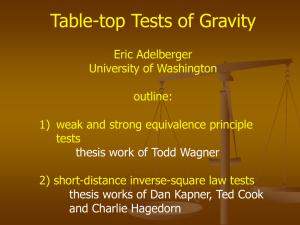 Table-top Tests of Gravity